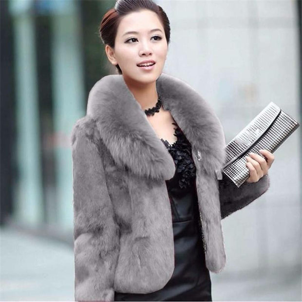 Faux Fur Coat - 5XL Plus Size