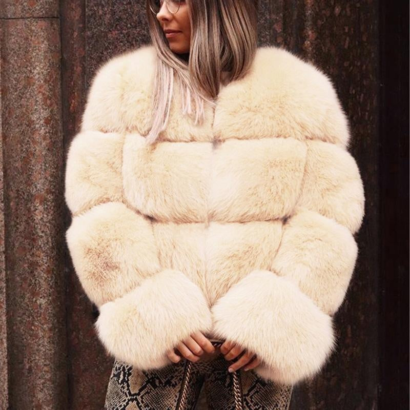 Faux Fur Coat - Bubble Winter Warm