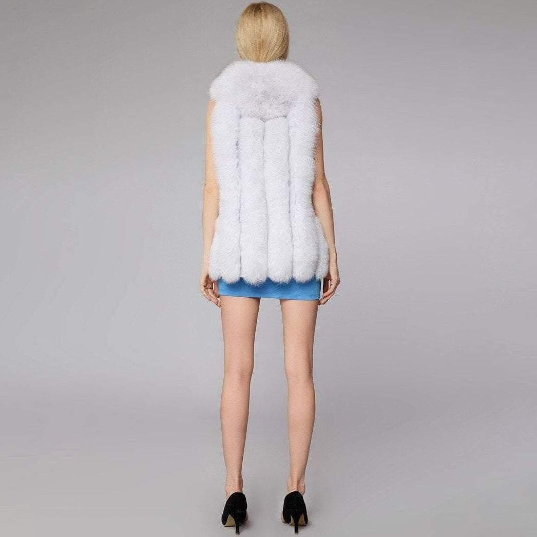 Longline Faux Fur Gilet With Pockets