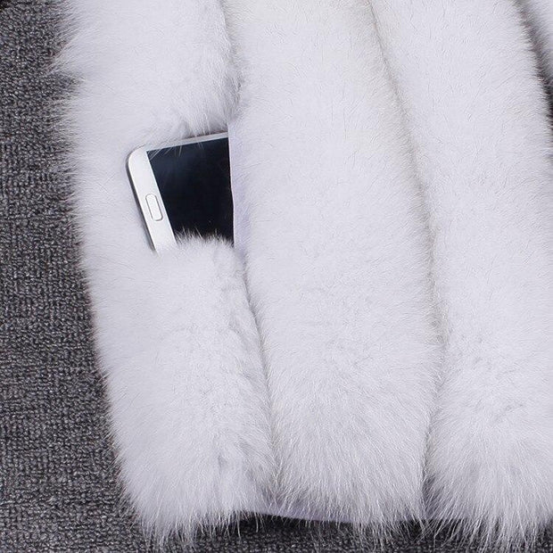 Longline Faux Fur Gilet With Pockets