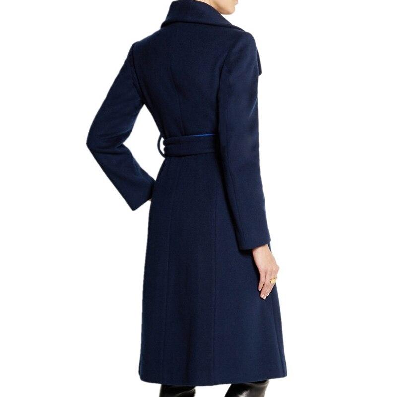 Knee Length Belted Wool Coat