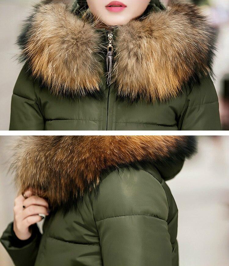 Long Puffer Parka Coat With Faux Fur Hood