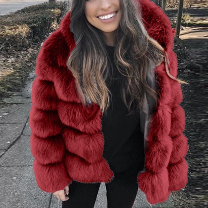 Faux Fur Coat With Hood