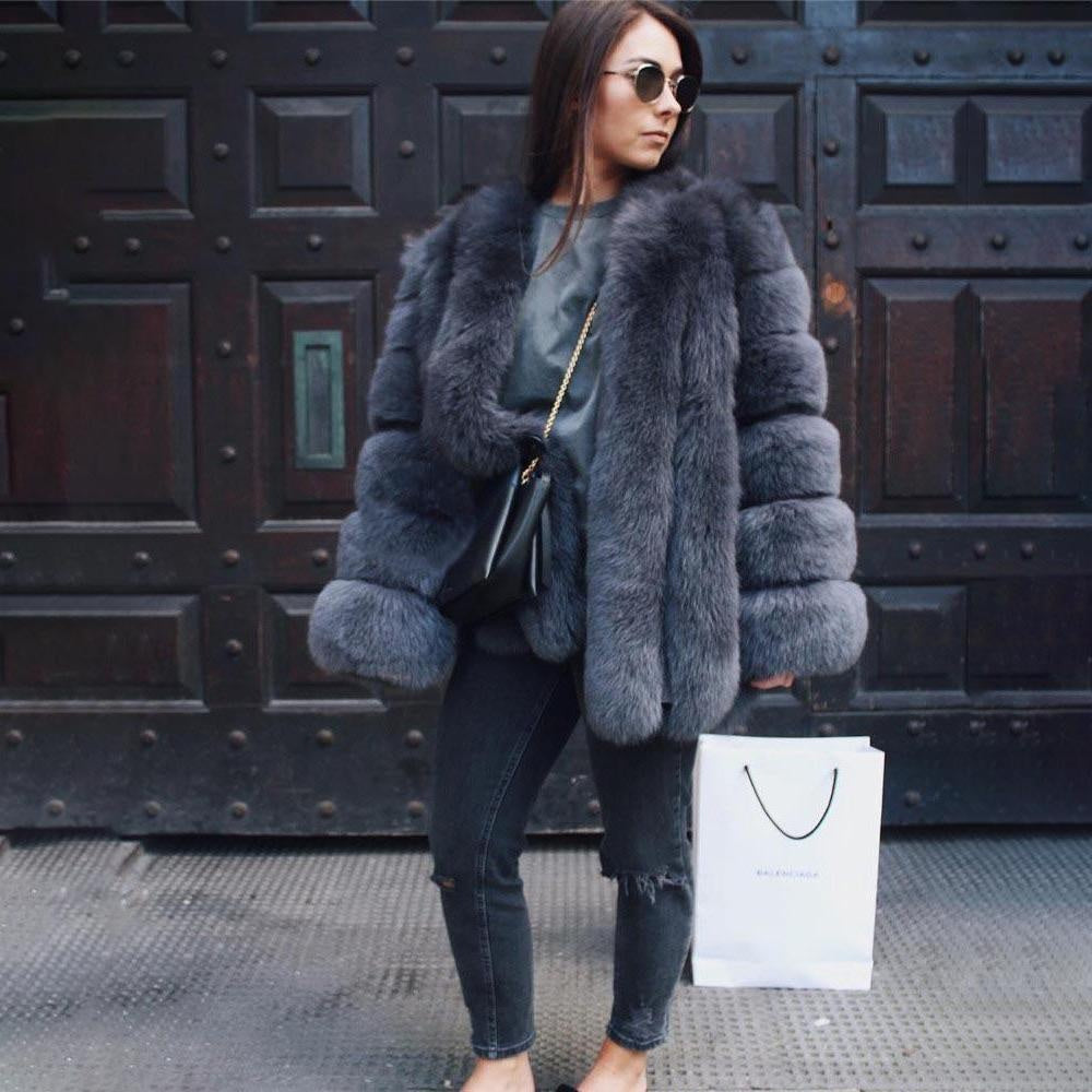 Faux Fur Coat - Bubble Faux Fur Trending Coat