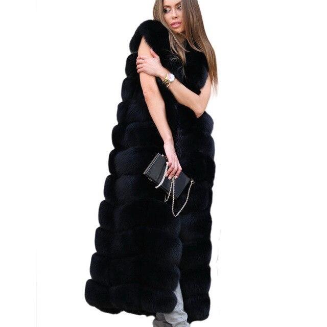 Faux Fur Long Vest - Bubble Style