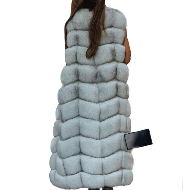 Gilet Long en Fausse Fourrure - Style Bulle