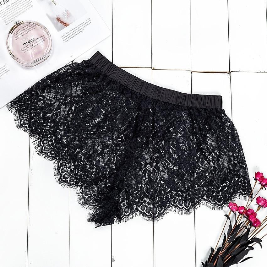 Sexy Lace Pyjama Shorts Set - MomyMall