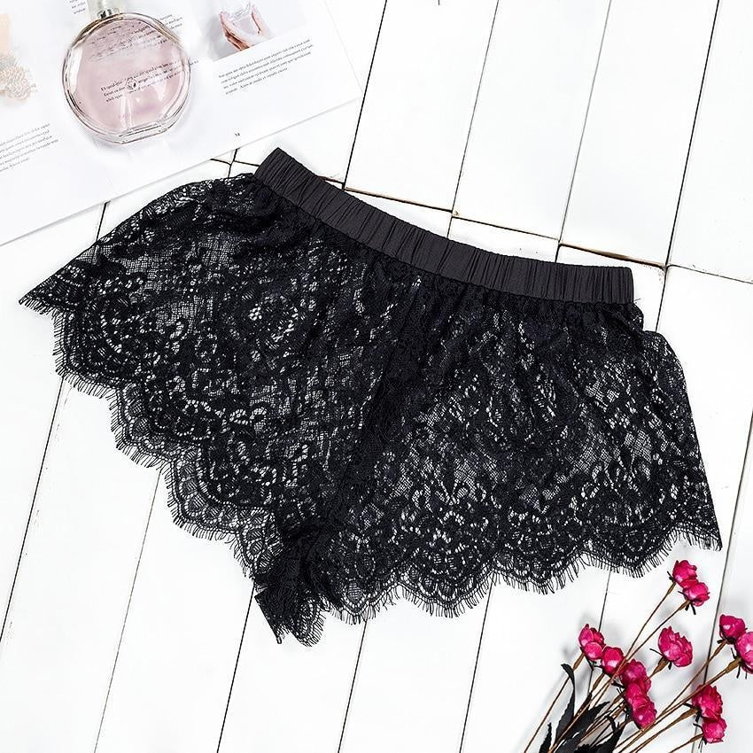 Sexy Lace Pyjama Shorts Set - MomyMall