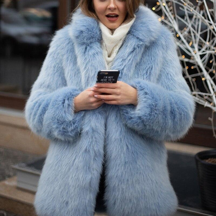 Oversized Faux Fur Coat - Winter Fluffy