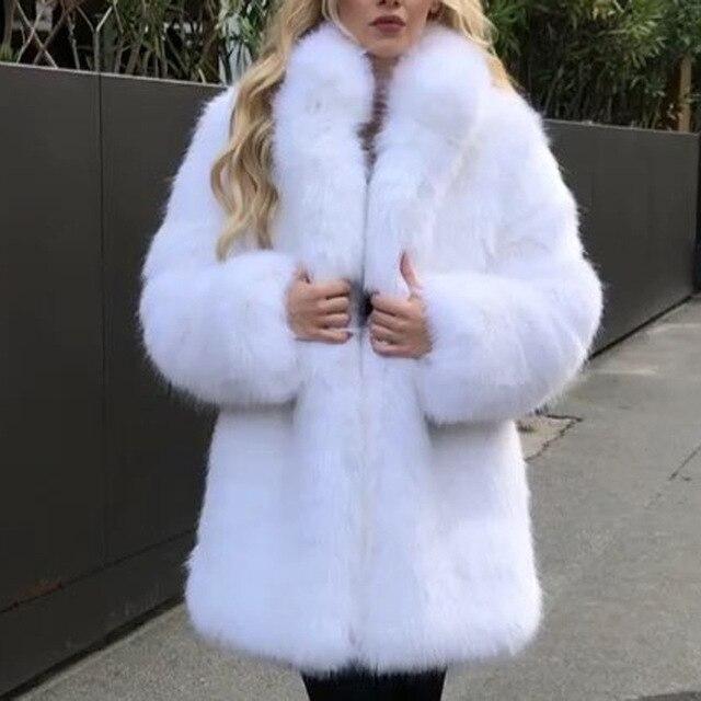 Oversized Faux Fur Coat - Winter Fluffy