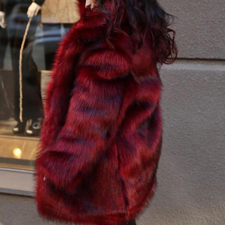 Oversized Faux Fur Coat - Winter Fluffy