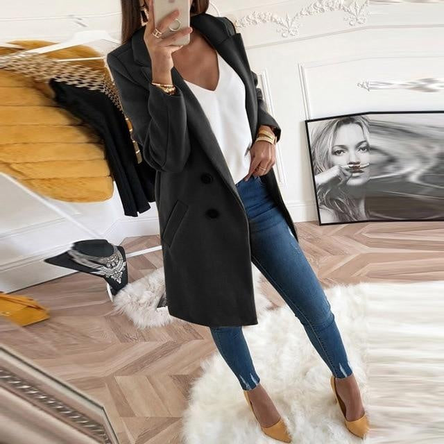 Wool Trench Coat Double Breasted