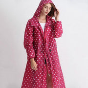 Waterproof Polka Dot Hooded Raincoat