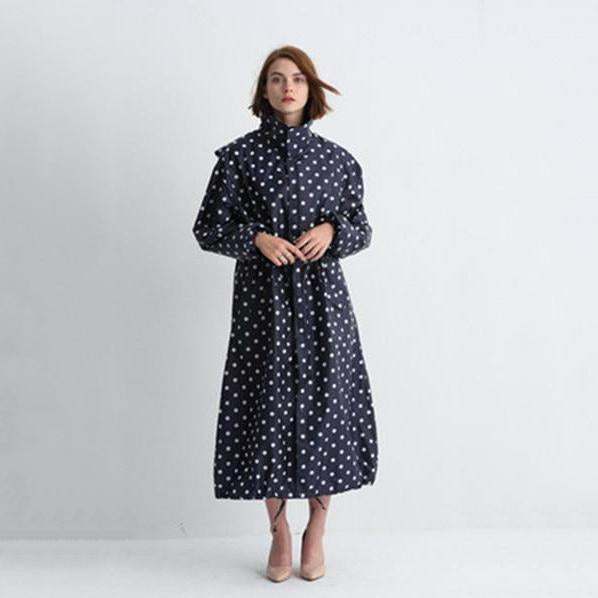 Waterproof Polka Dot Hooded Raincoat