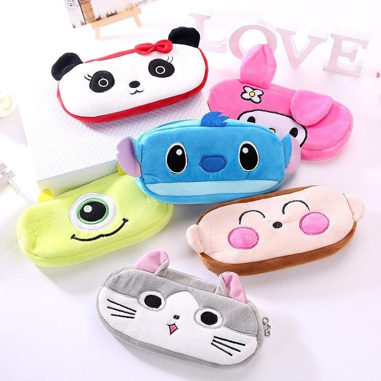 Plush Animal Pencil case Cartoon panda bear fruit pen bag box for kids gift Cosmetic Stationery pouch school supplies - MomyMall