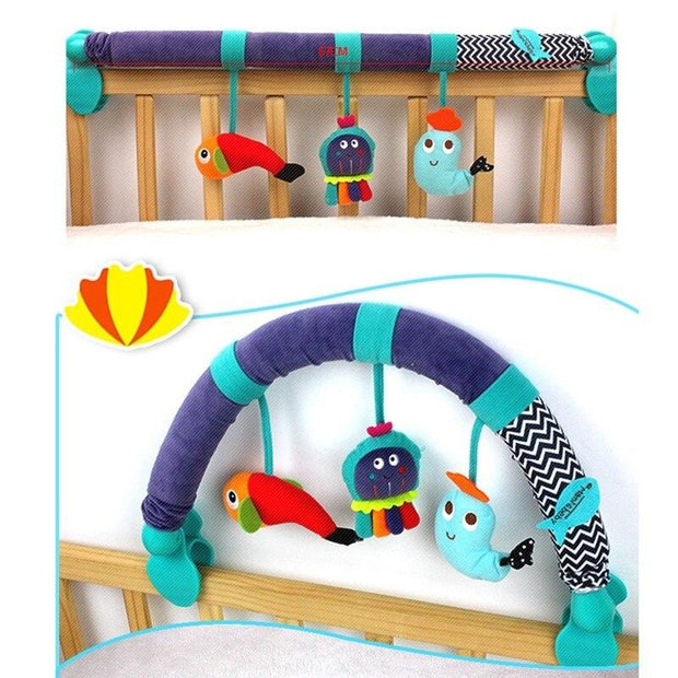 Baby Portable Crib and Stroller Hanging Rattling Soft Toys - MomyMall
