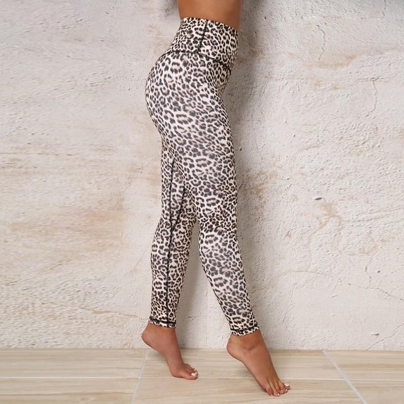 Leopard Print Push Up Leggings - High Waist Sports Leggings