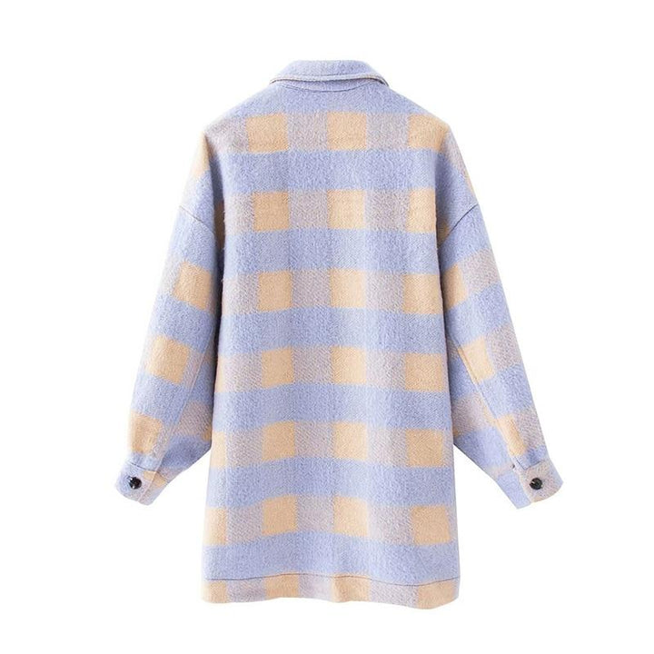 Oversized Check Wool Shacket - Button Up Plaid Shacket
