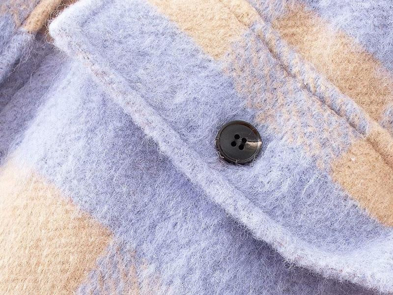 Oversized Check Wool Shacket - Button Up Plaid Shacket