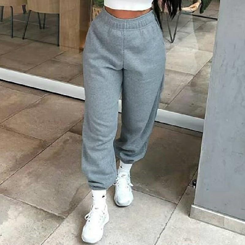 High Waist Baggy Pencil Joggers - Plus Size Joggers