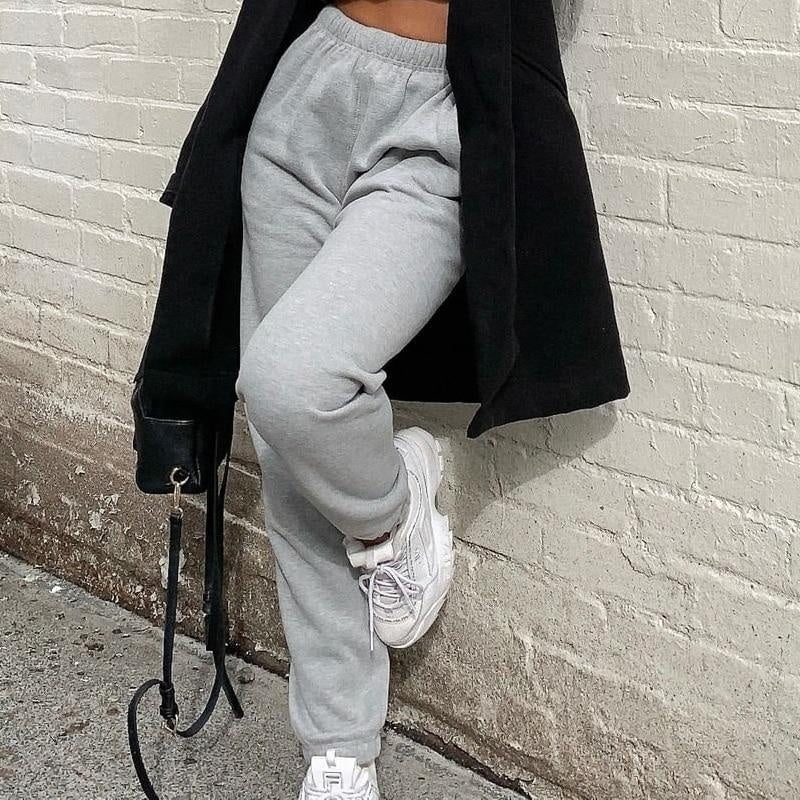 High Waist Baggy Pencil Joggers - Plus Size Joggers