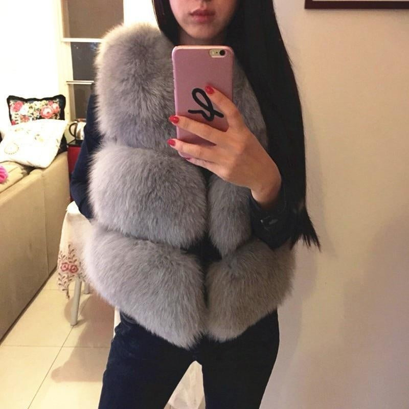 Faux Fur Gilet - Sleeveless