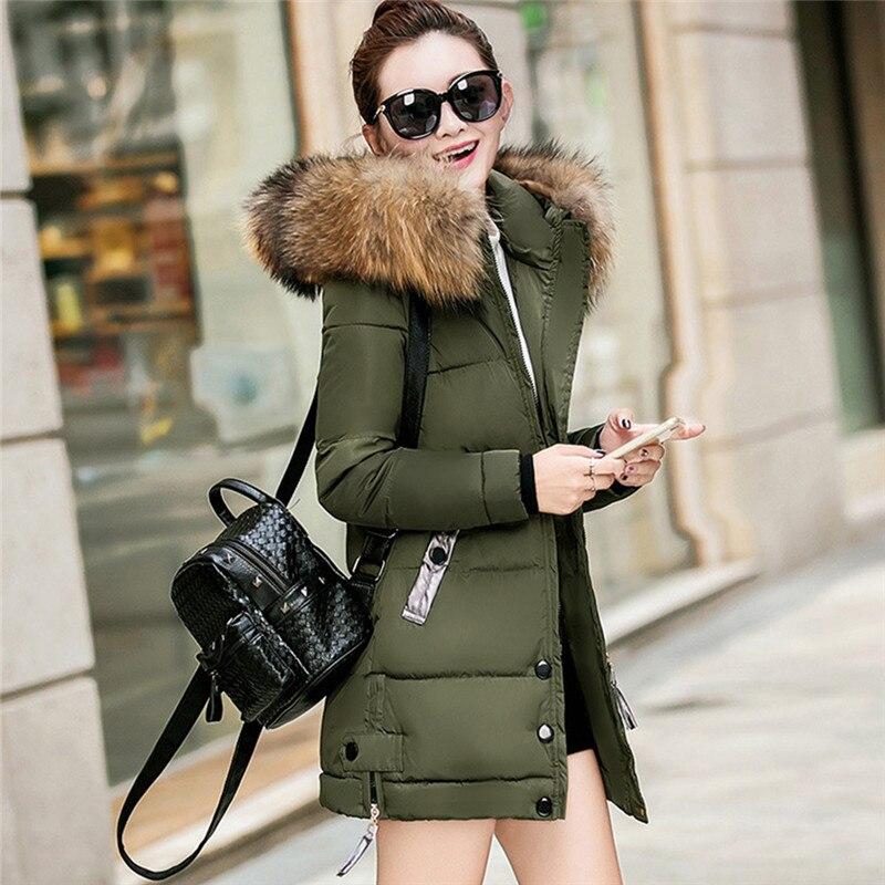 Long Puffer Parka Coat With Faux Fur Hood