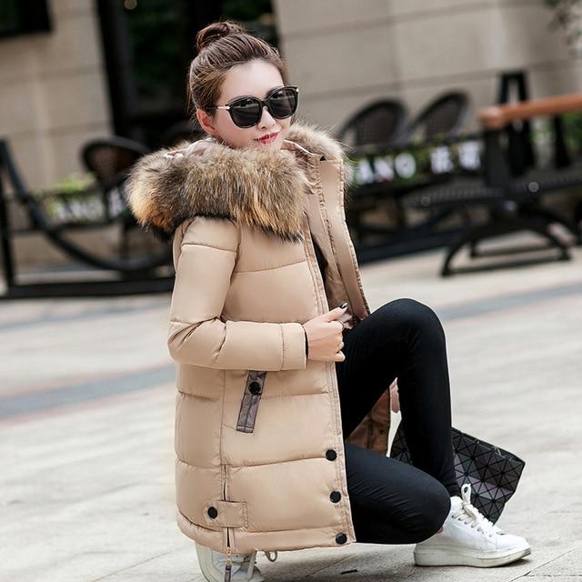 Long Puffer Parka Coat With Faux Fur Hood