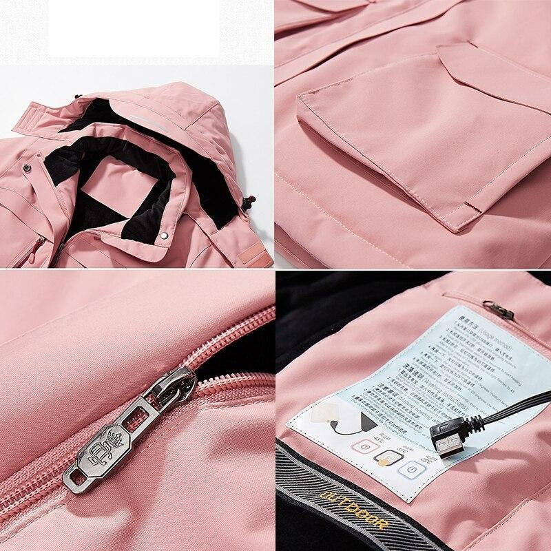 USB Heated Jacket - Hooded Waterproof