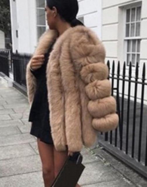 Winter Faux Fur Coat - Plus Size 5XL