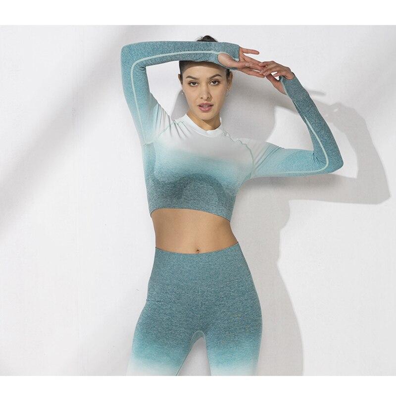 Gradient Quick Dry Gym Crop Top