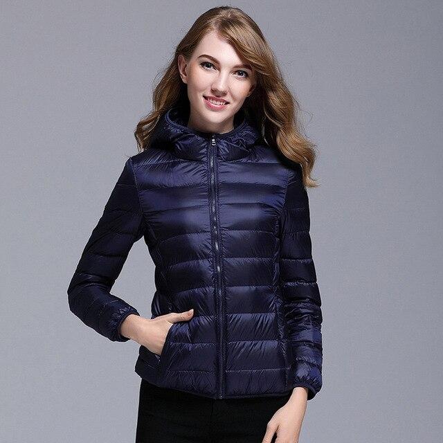 90% Duck Down Ultra Light Puffer Jacket With Hood