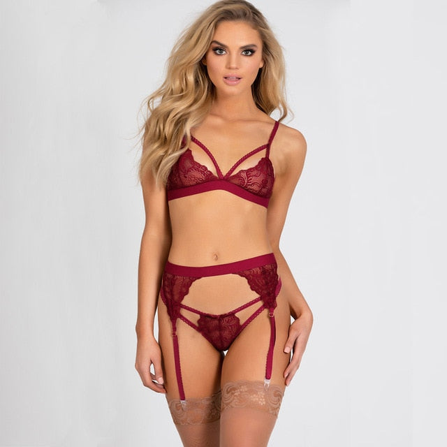 Set Sexy Underwear Crop Bodysuit - MomyMall Sexy Lingerie Red / XXXL