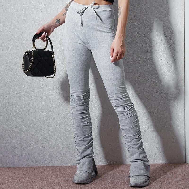 High Waist Plus Size Ruched Joggers