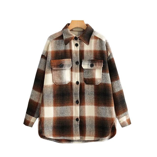 Oversized Plaid Check Shacket