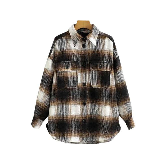 Oversized Plaid Check Shacket