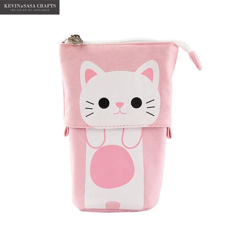 Flexible Big Cat Pencil Case Fabric Quality School Supplies Stationery Gift School Cute Pencil Box Pencilcase Pencil Bag - MomyMall