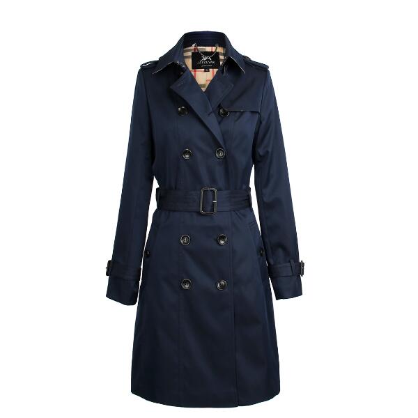 Classic Double Breasted Women's Trench Coat With Belt