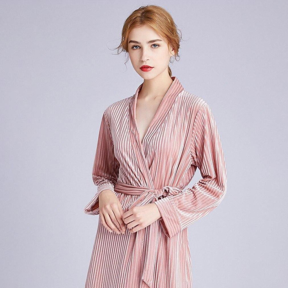 Velvet Dressing Gown - Velvet Robe - MomyMall