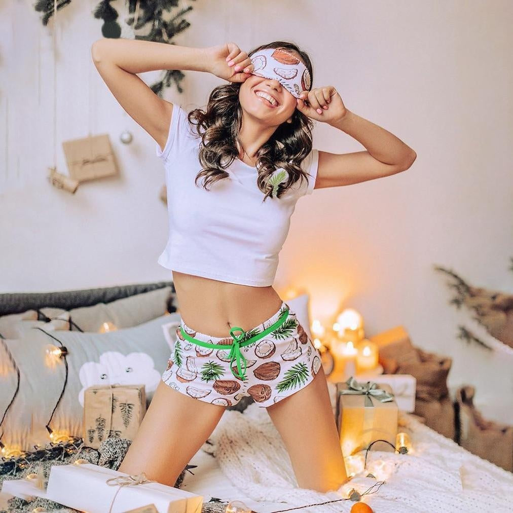 Shorts-Pyjama-Set mit Crop-Top