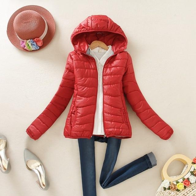 Plus Size Puffer Jacket With Hood - Zip Up Hooded Puffer Jacket