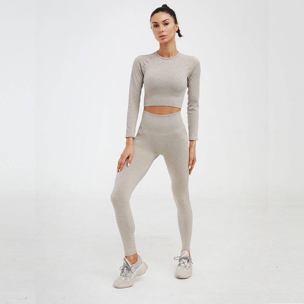 2 Piece Activewear Leggings and Top Yoga Set Seamless