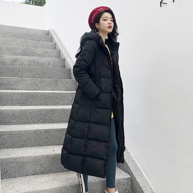 Hooded Winter Long Puffer Coat