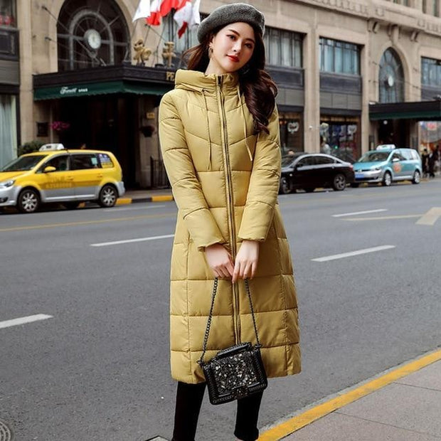 Hooded Winter Long Puffer Coat