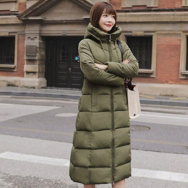 Hooded Winter Long Puffer Coat