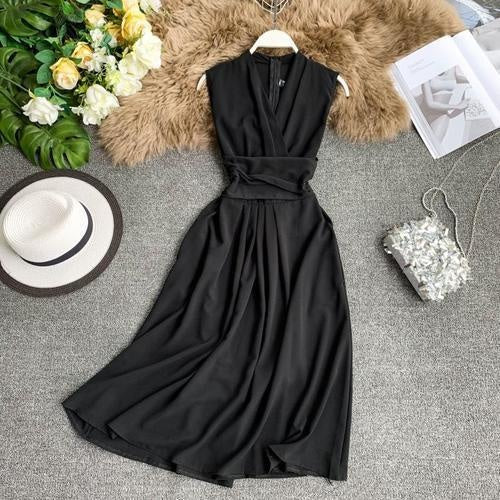 empire line wrap dress Green Ribbed Short Sleeve Empire Waist V-Neck Maxi Dress