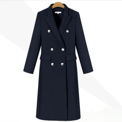 Double Breasted Long Ankle Length Trench Coat