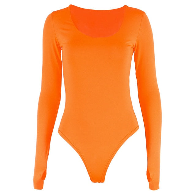 Streetwear Club Party Outfits Casual Bodysuit - MomyMall Orange / L