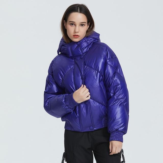 Waist Length Hooded Puffer Coat With Pockets