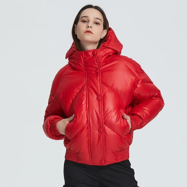 Waist Length Hooded Puffer Coat With Pockets